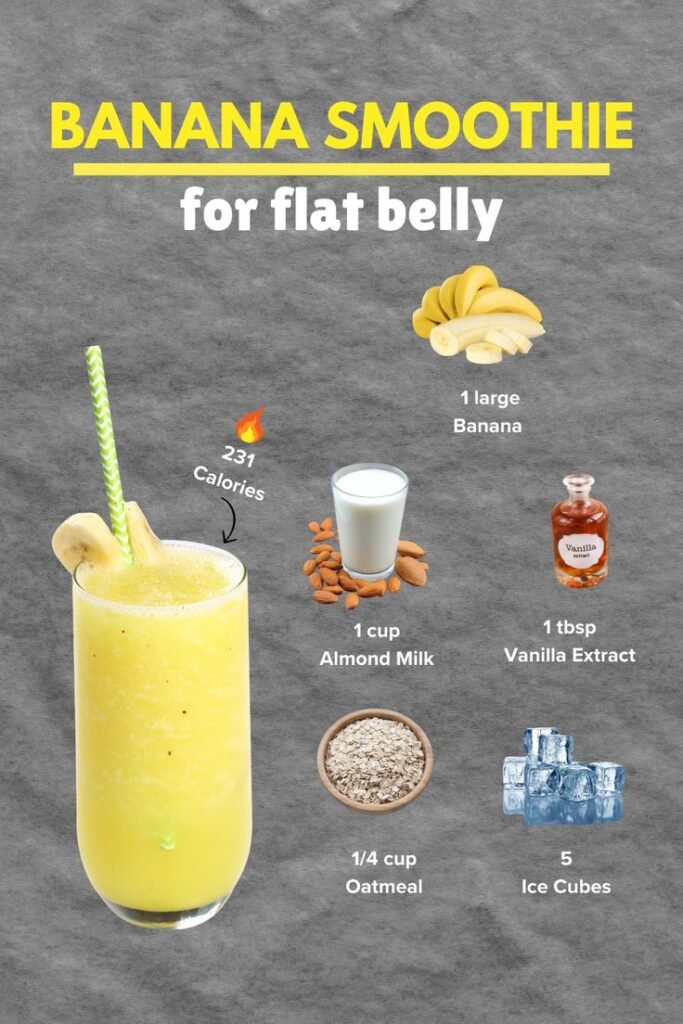 Flat Belly Banana Smoothie: Creamy and Filling