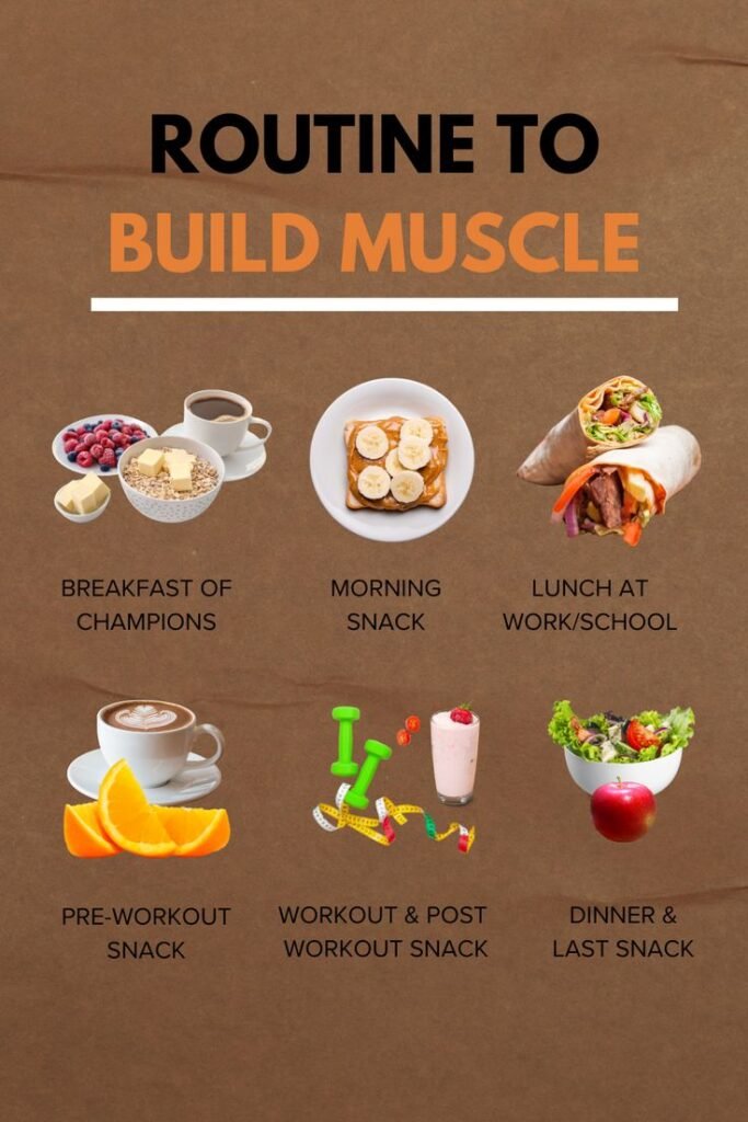 Daily Routine to Build Muscle: Meals & Snacks for Growth Daily Routine to Build Muscle: Meals & Snacks for Growth