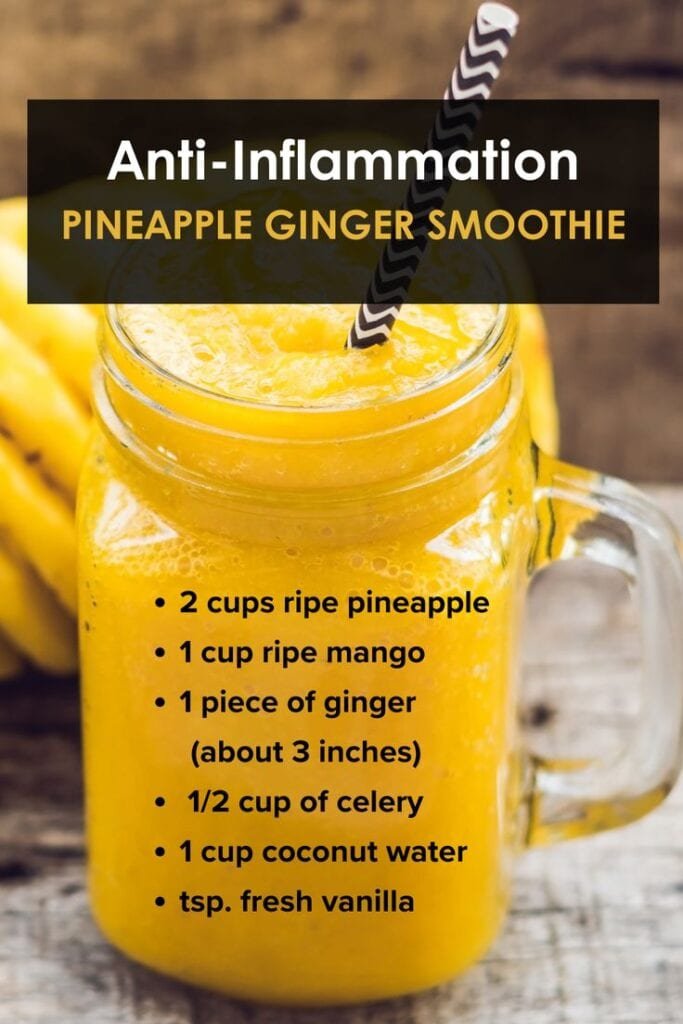 Anti-Inflammation Pineapple Ginger Smoothie Recipe Anti-Inflammation Pineapple Ginger Smoothie Recipe